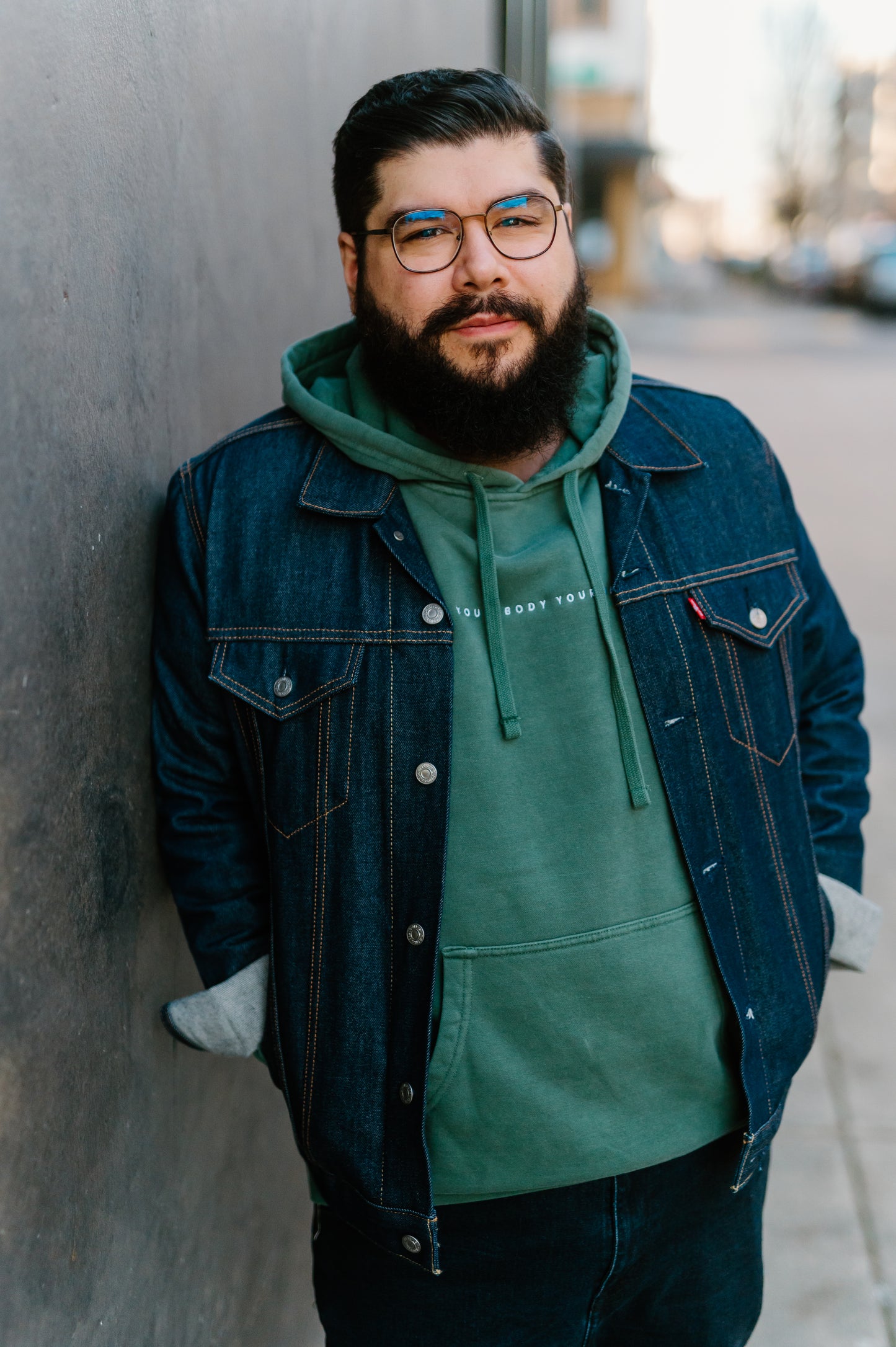 YBYV Unisex Hoodie with Embroidered Minimalist Font