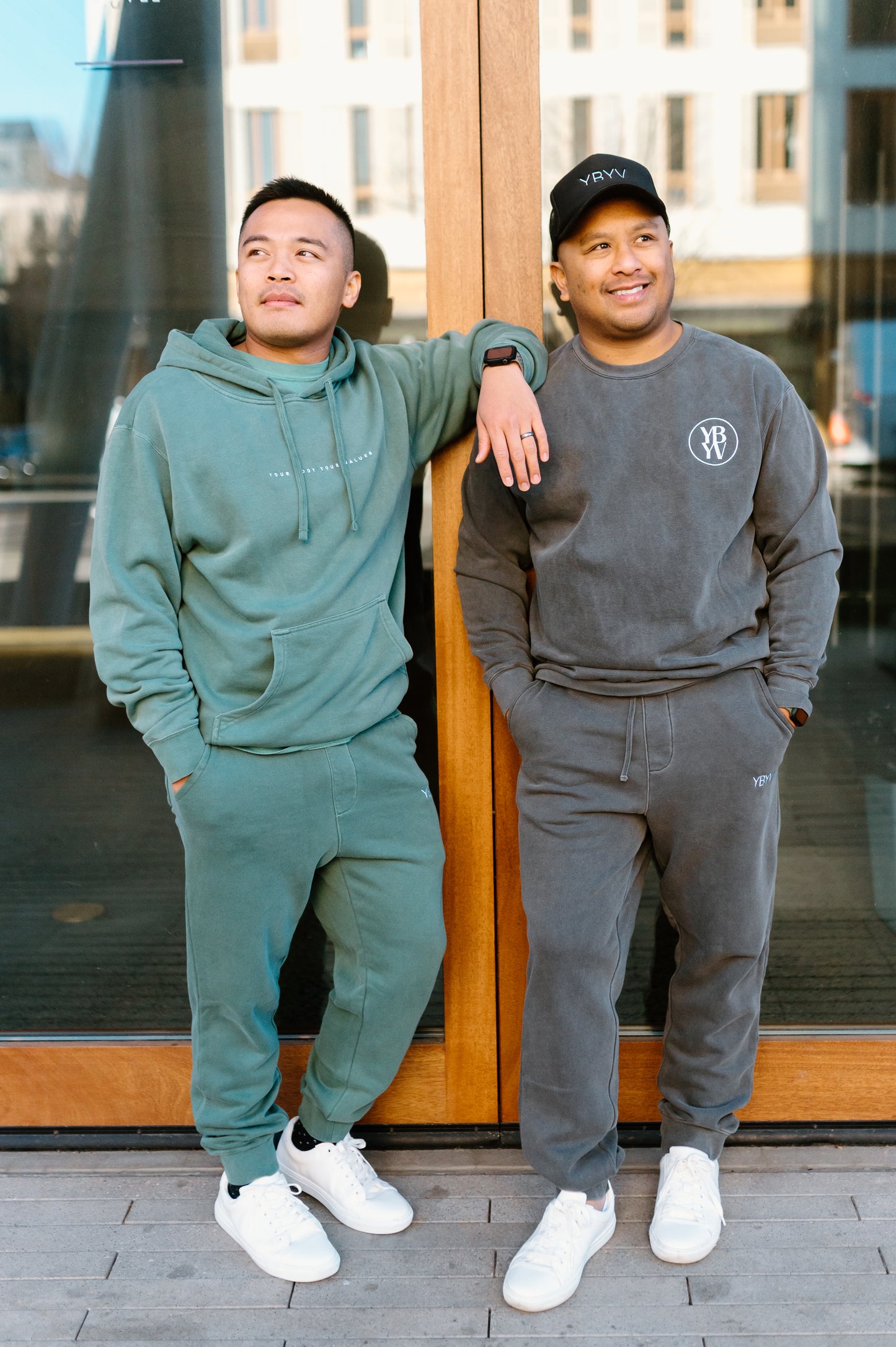 YBYV Unisex Sweatpants with Embroidered Minimalist Logo