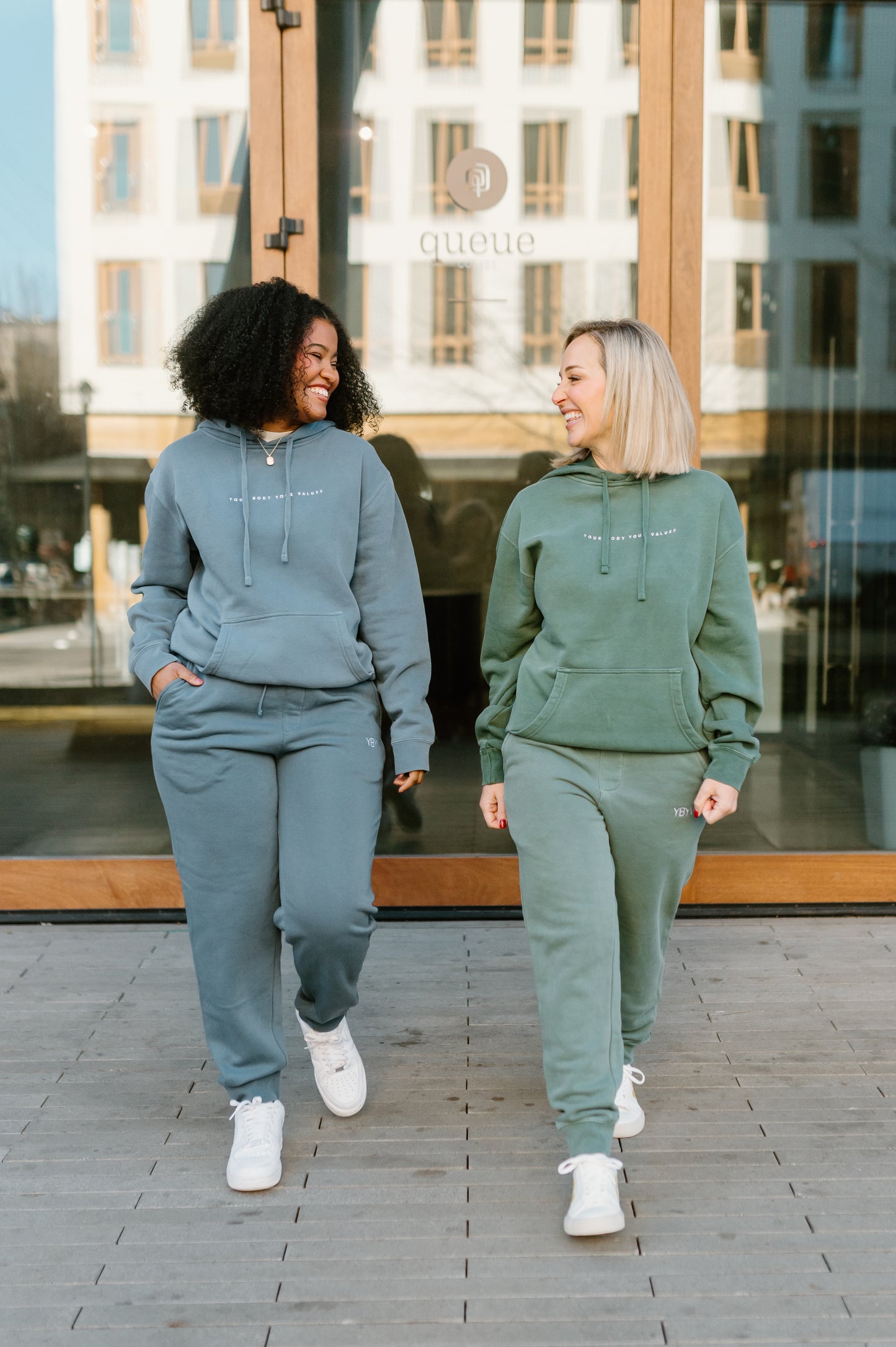 YBYV Unisex Sweatpants with Embroidered Minimalist Logo