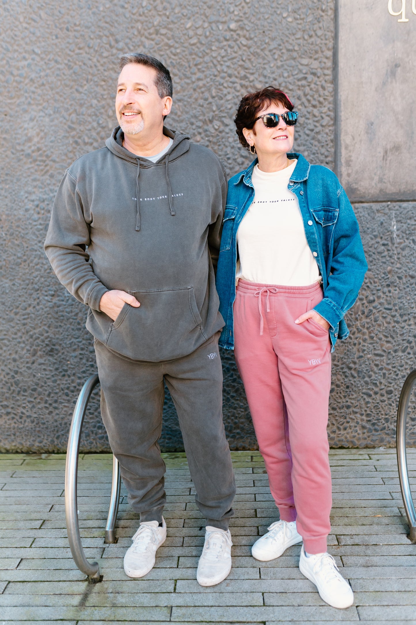 YBYV Unisex Sweatpants with Embroidered Minimalist Logo