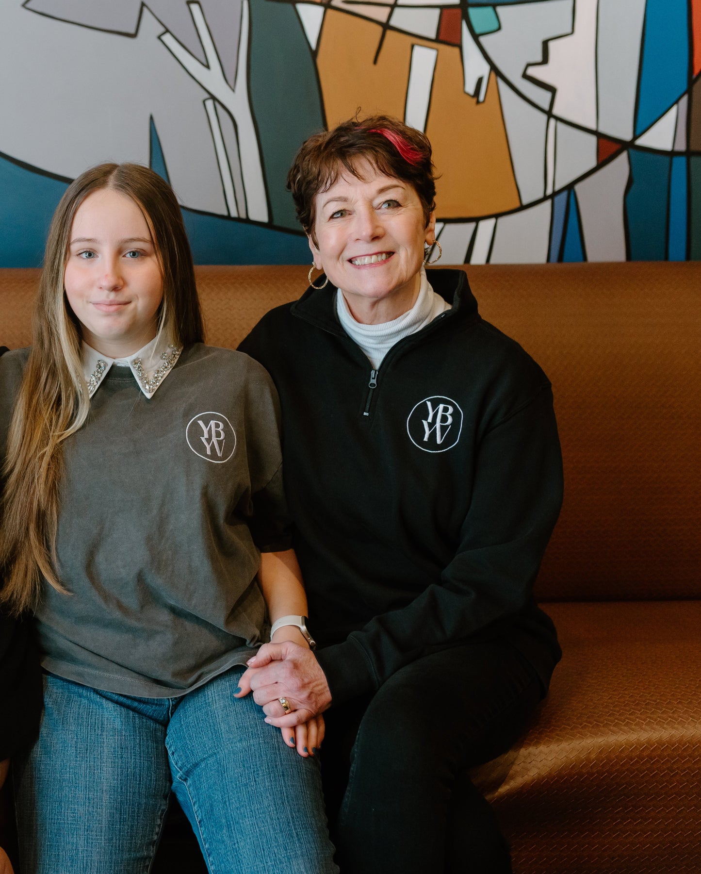 YBYV Quarter Zip Pullover with Embroidered Circle Logo