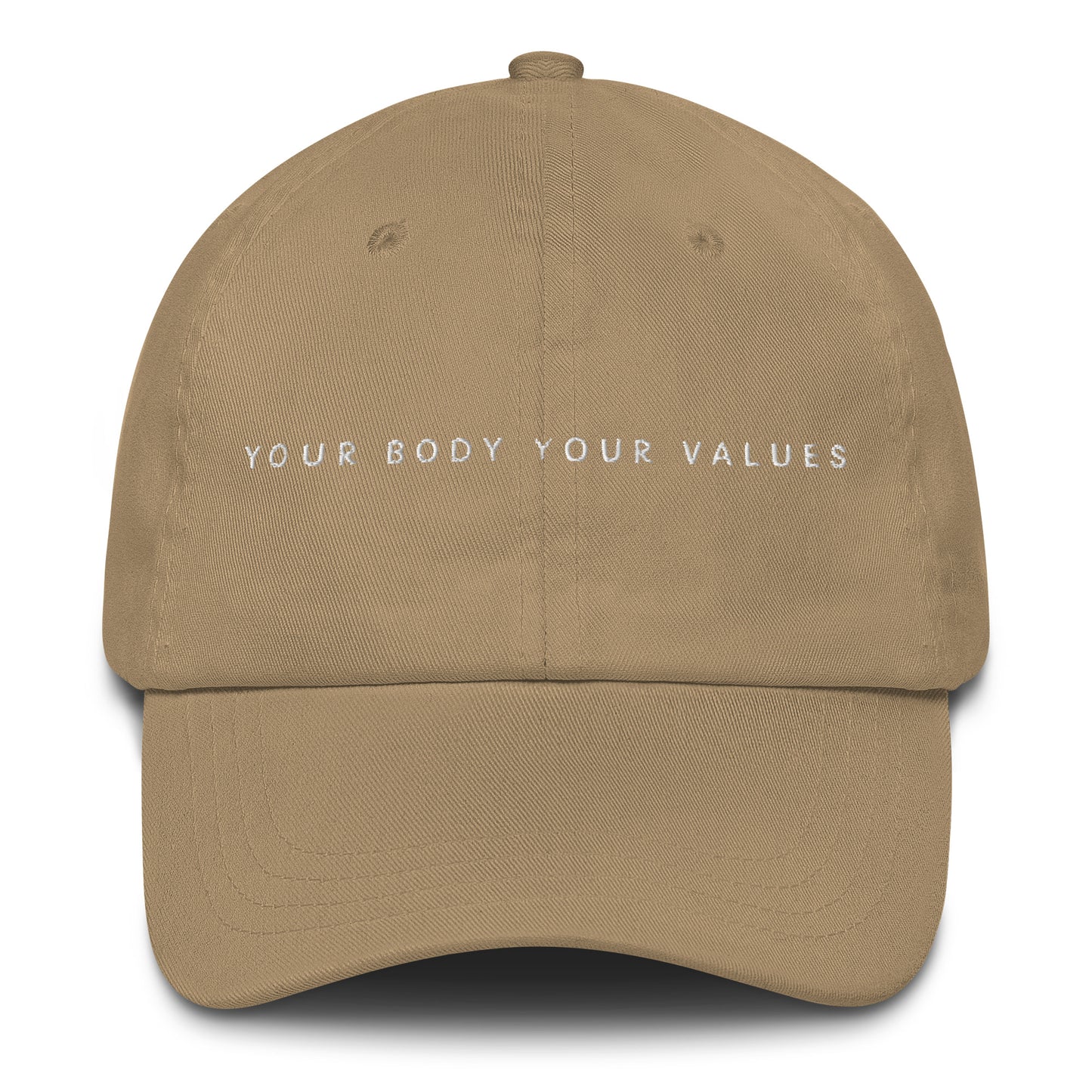YBYV Dad Hat with Embroidered Minimalist Font