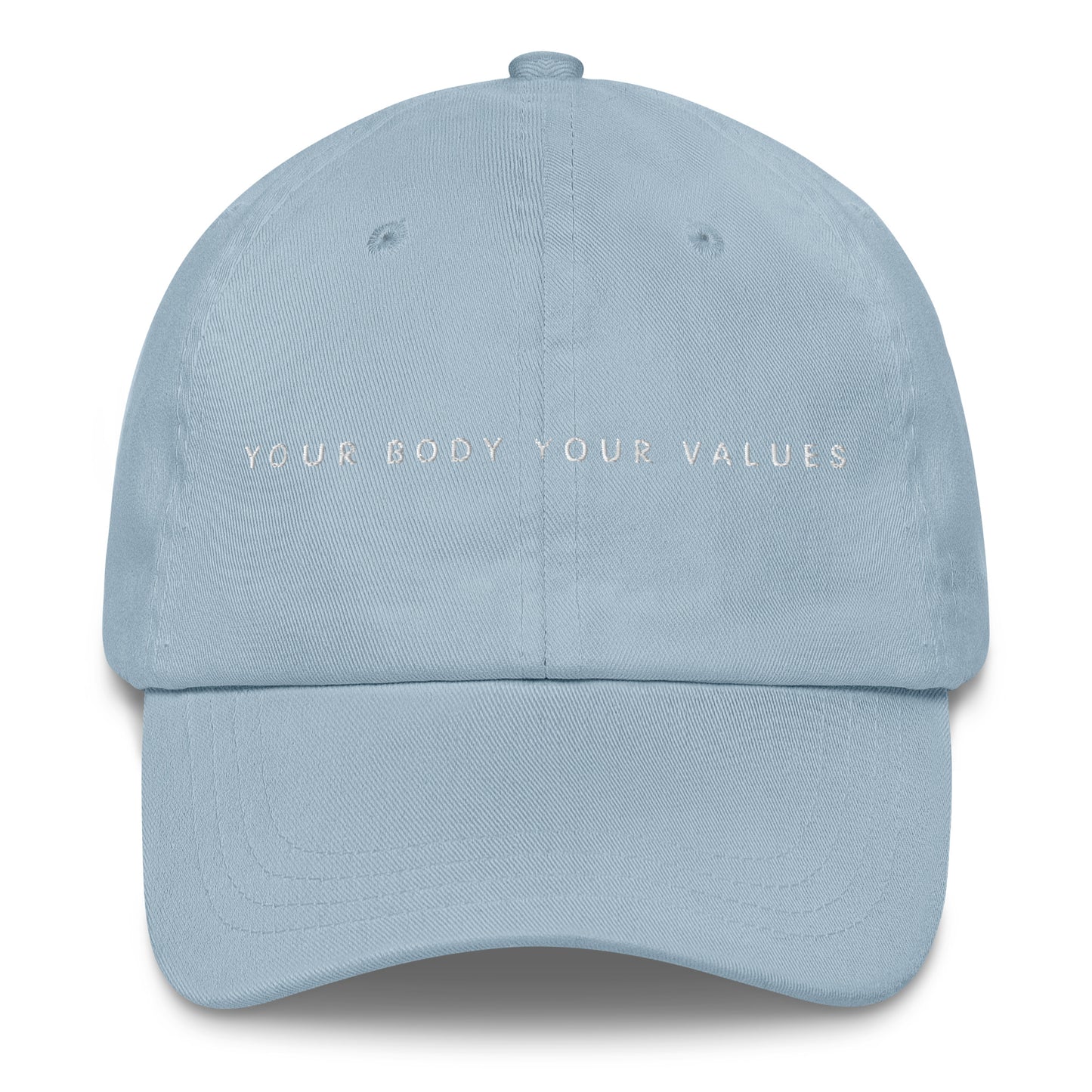 YBYV Dad Hat with Embroidered Minimalist Font