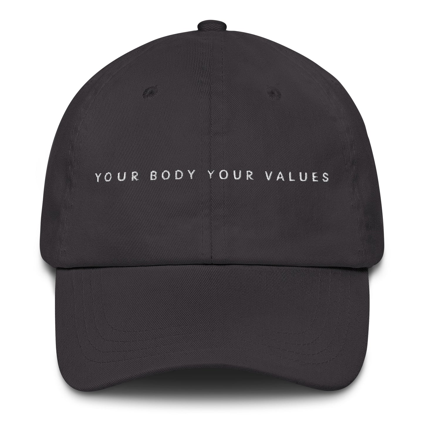 YBYV Dad Hat with Embroidered Minimalist Font