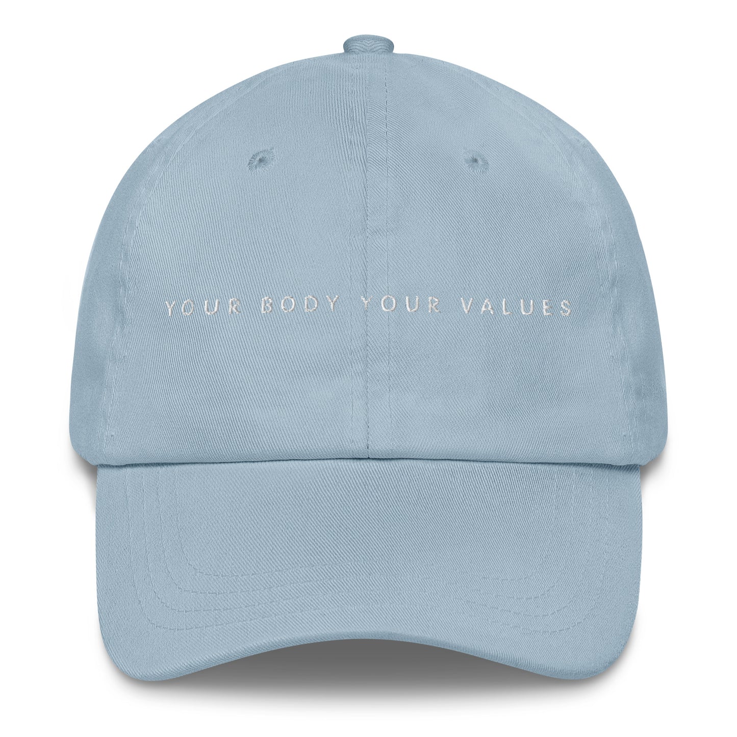 YBYV Dad Hat with Embroidered Minimalist Font