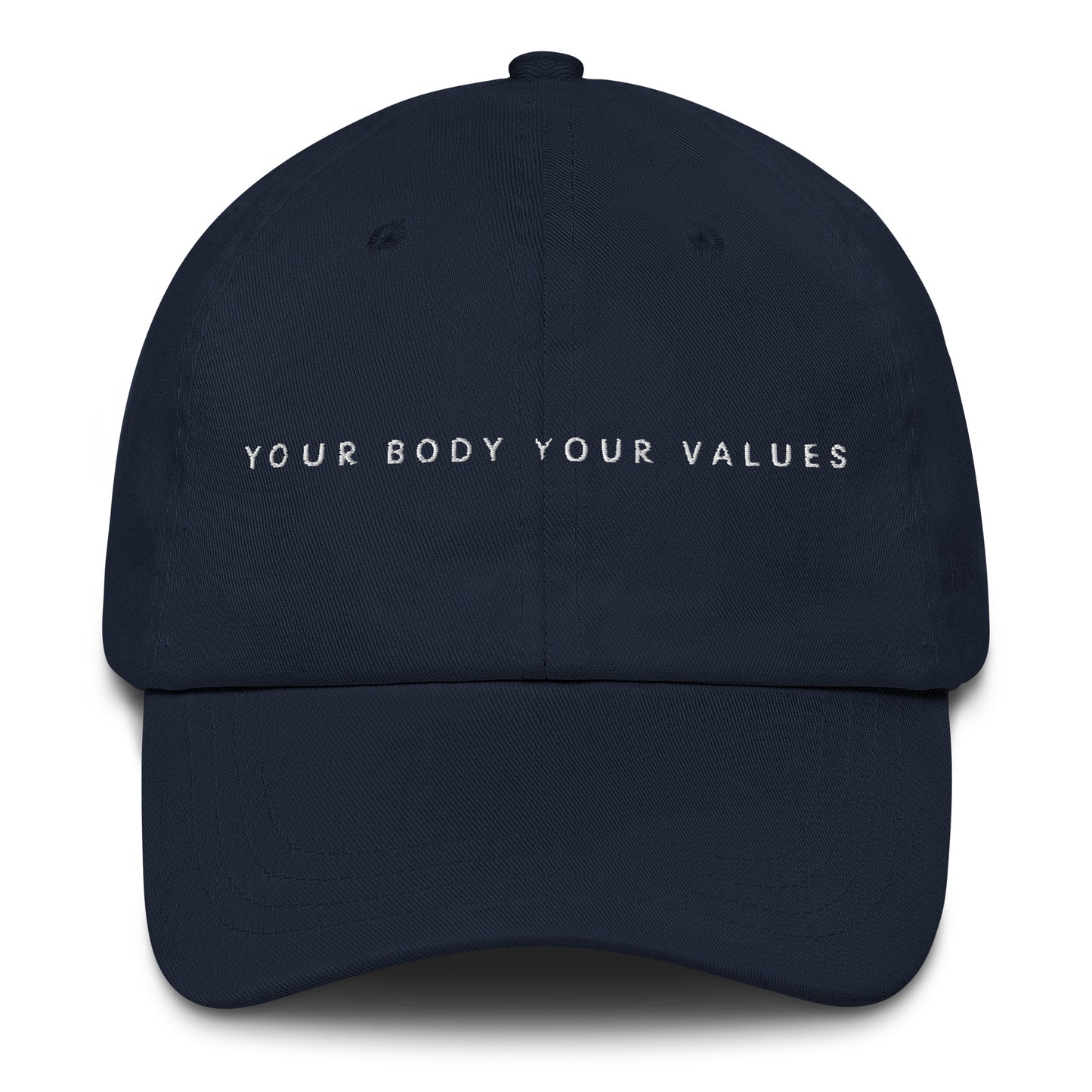 YBYV Dad Hat with Embroidered Minimalist Font