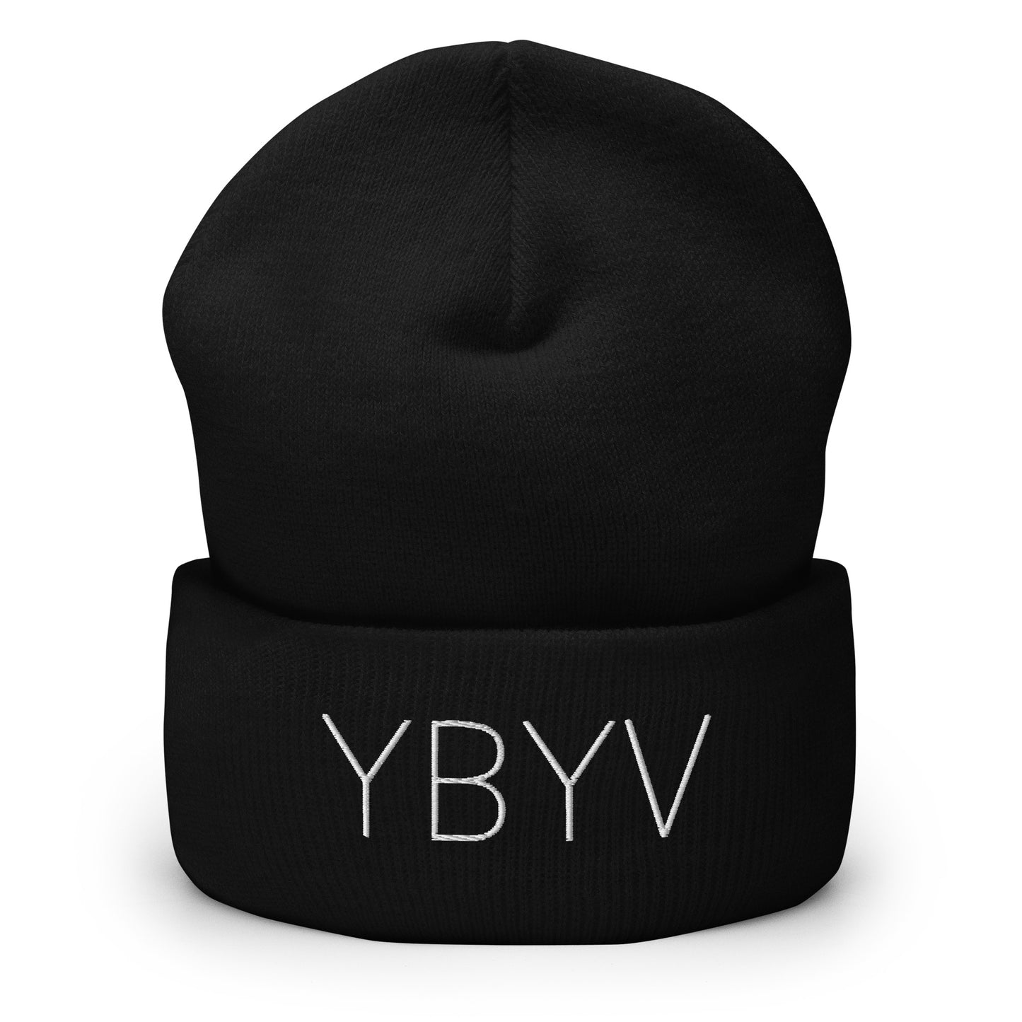 YBYV Cuffed Beanie with Embroidered Minimalist Logo