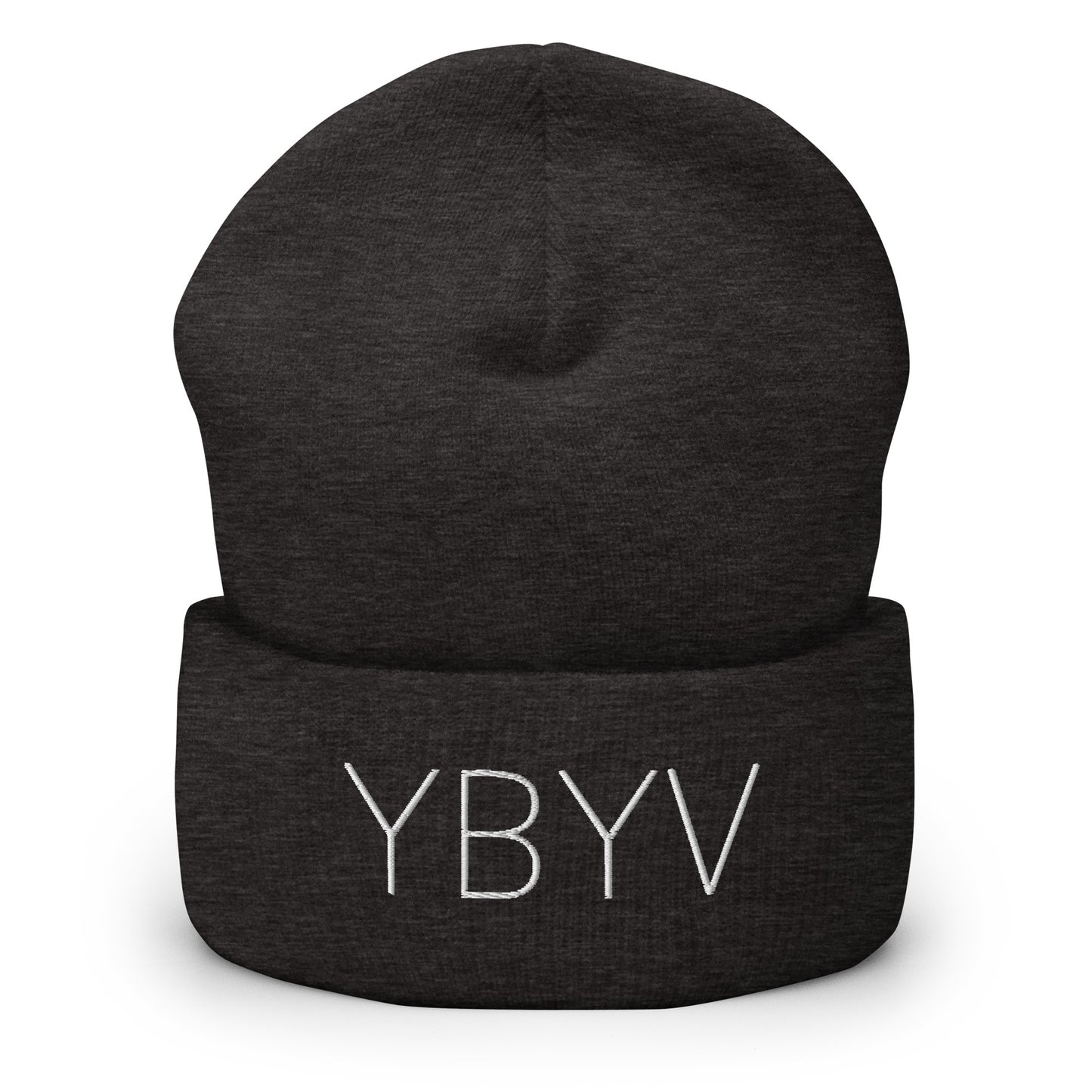 YBYV Cuffed Beanie with Embroidered Minimalist Logo