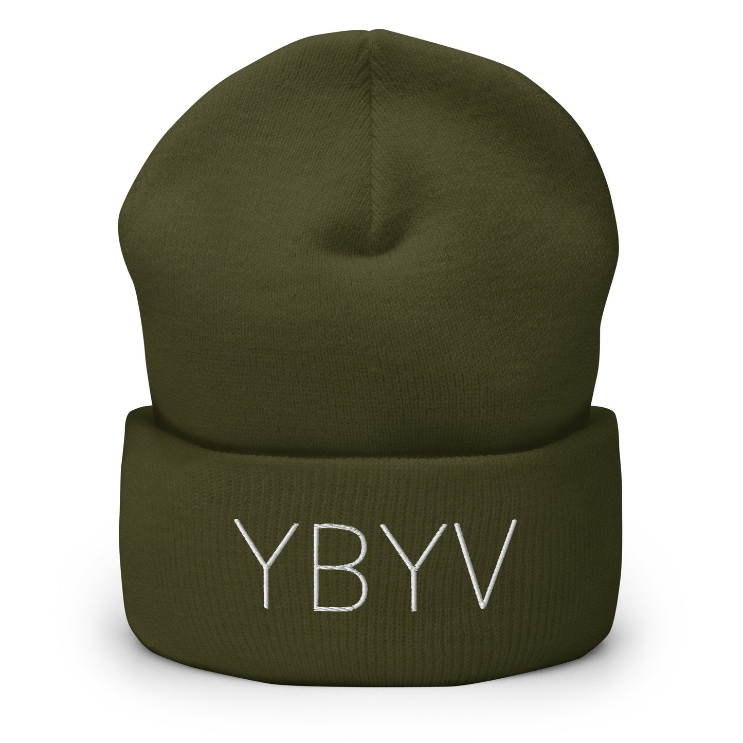 YBYV Cuffed Beanie with Embroidered Minimalist Logo