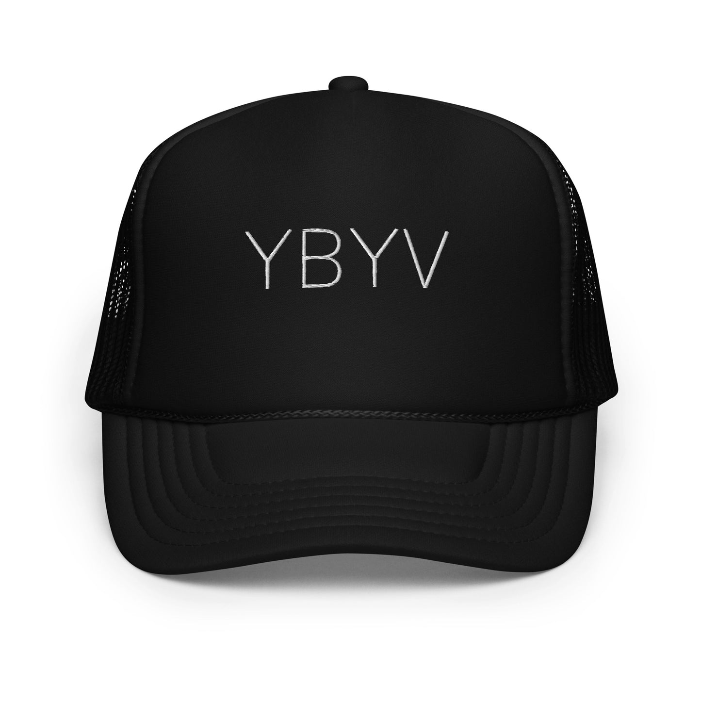 YBYV Foam Trucker Hat with Embroidered Minimalist Logo