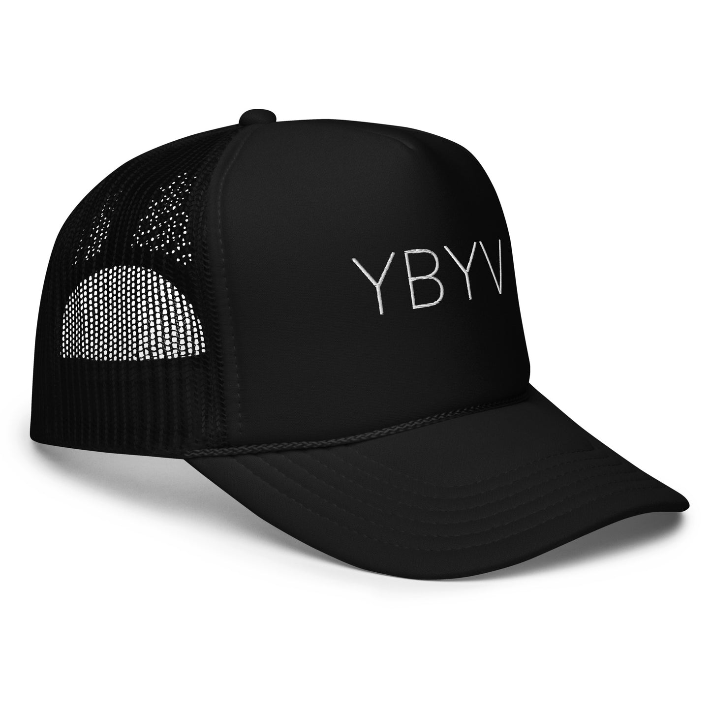 YBYV Foam Trucker Hat with Embroidered Minimalist Logo