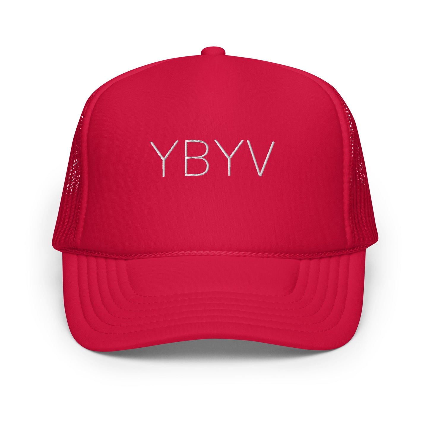 YBYV Foam Trucker Hat with Embroidered Minimalist Logo