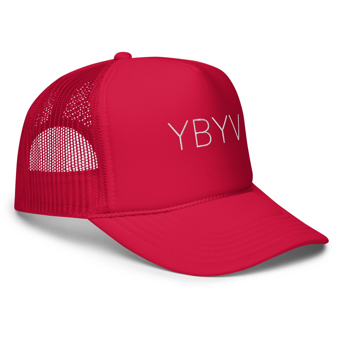 YBYV Foam Trucker Hat with Embroidered Minimalist Logo