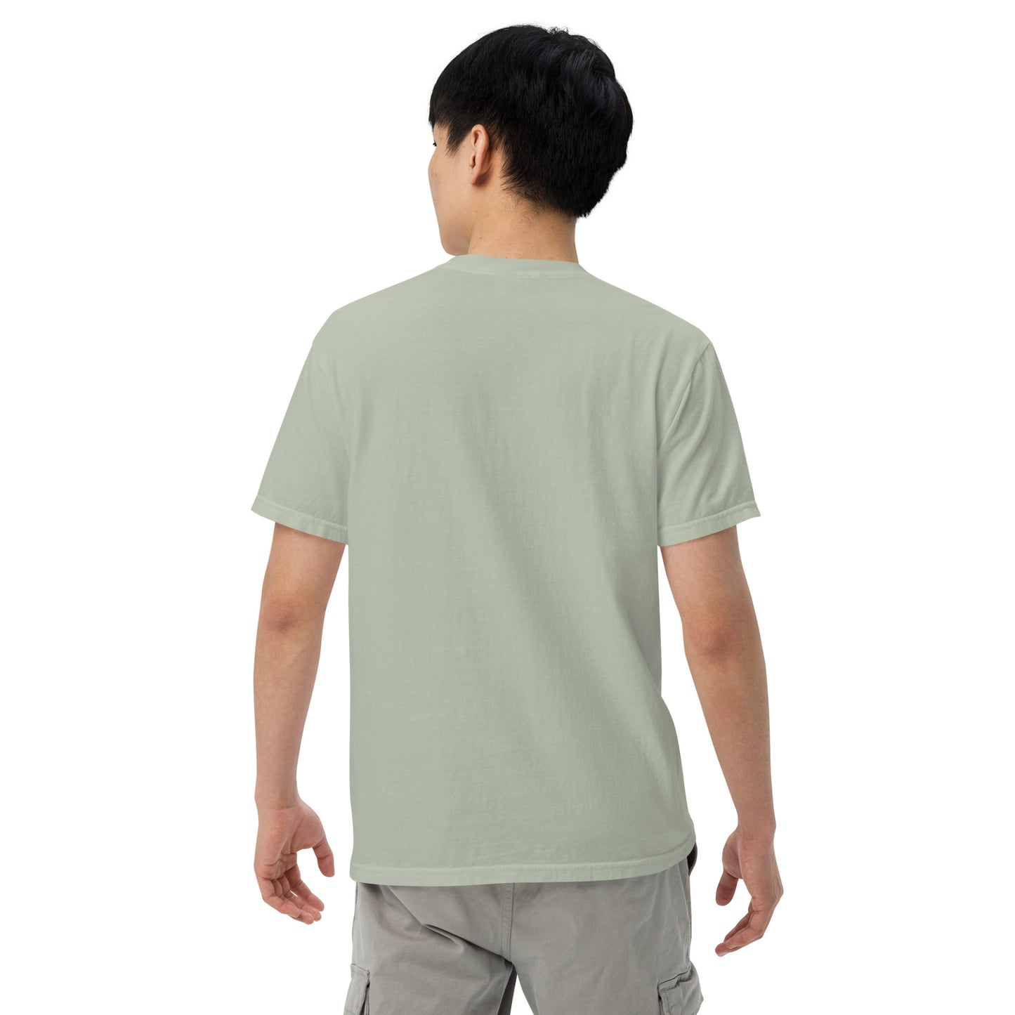 YBYV Comfort Colors T-Shirt with White Embroidered Minimalist Font