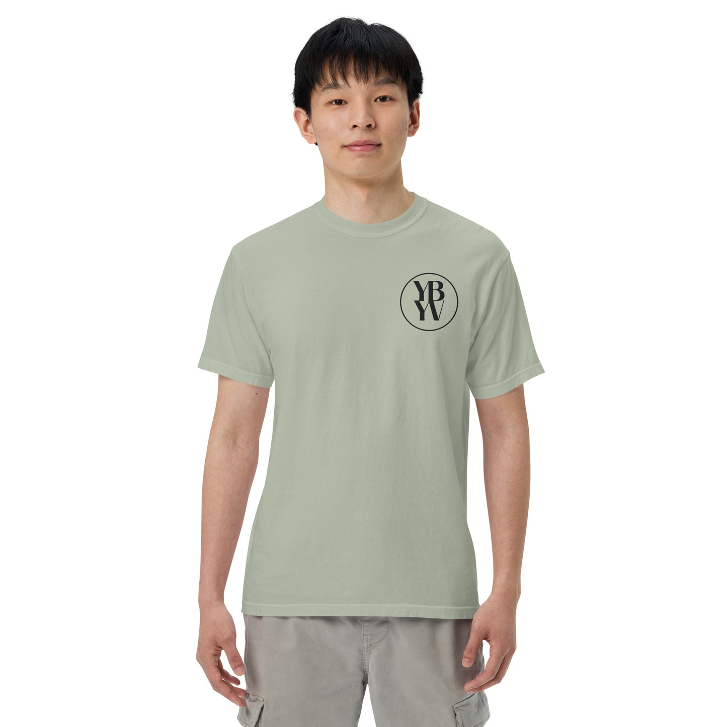 YBYV Comfort Colors T-Shirt with Black Embroidered Circle Logo