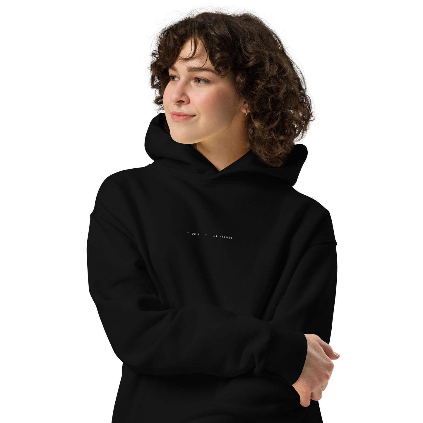 YBYV Hoodie with Embroidered Minimalist Font + Logo