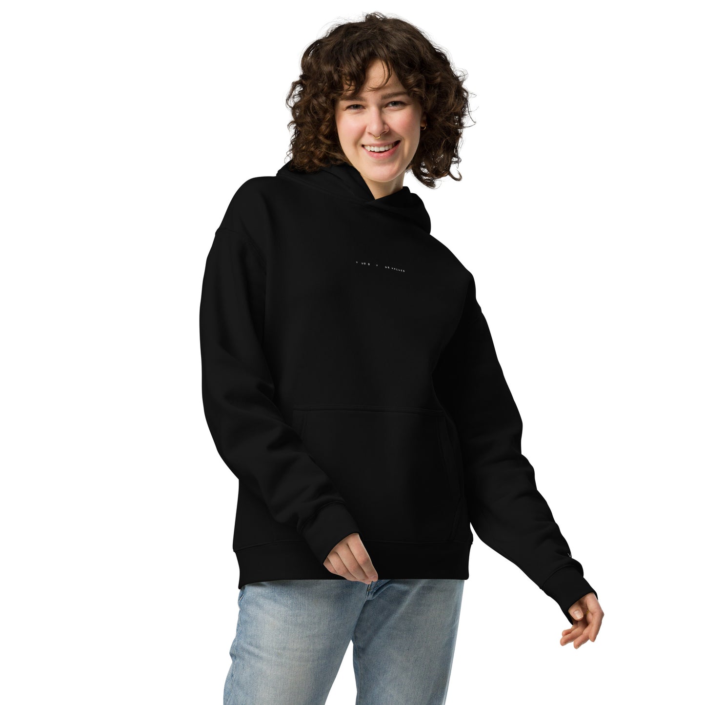 YBYV Hoodie with Embroidered Minimalist Font + Logo