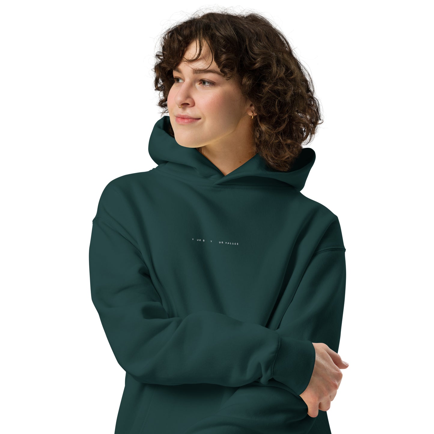 YBYV Hoodie with Embroidered Minimalist Font + Logo