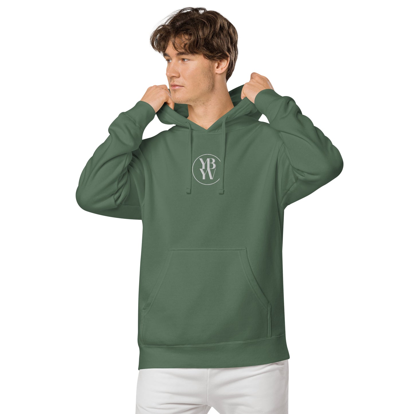 YBYV Unisex Hoodie with Embroidered Circle Logo