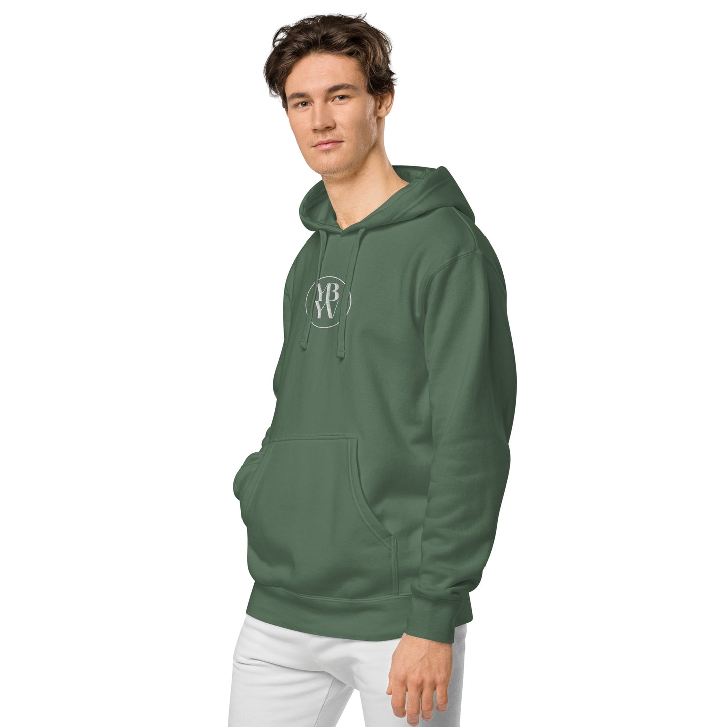 YBYV Unisex Hoodie with Embroidered Circle Logo