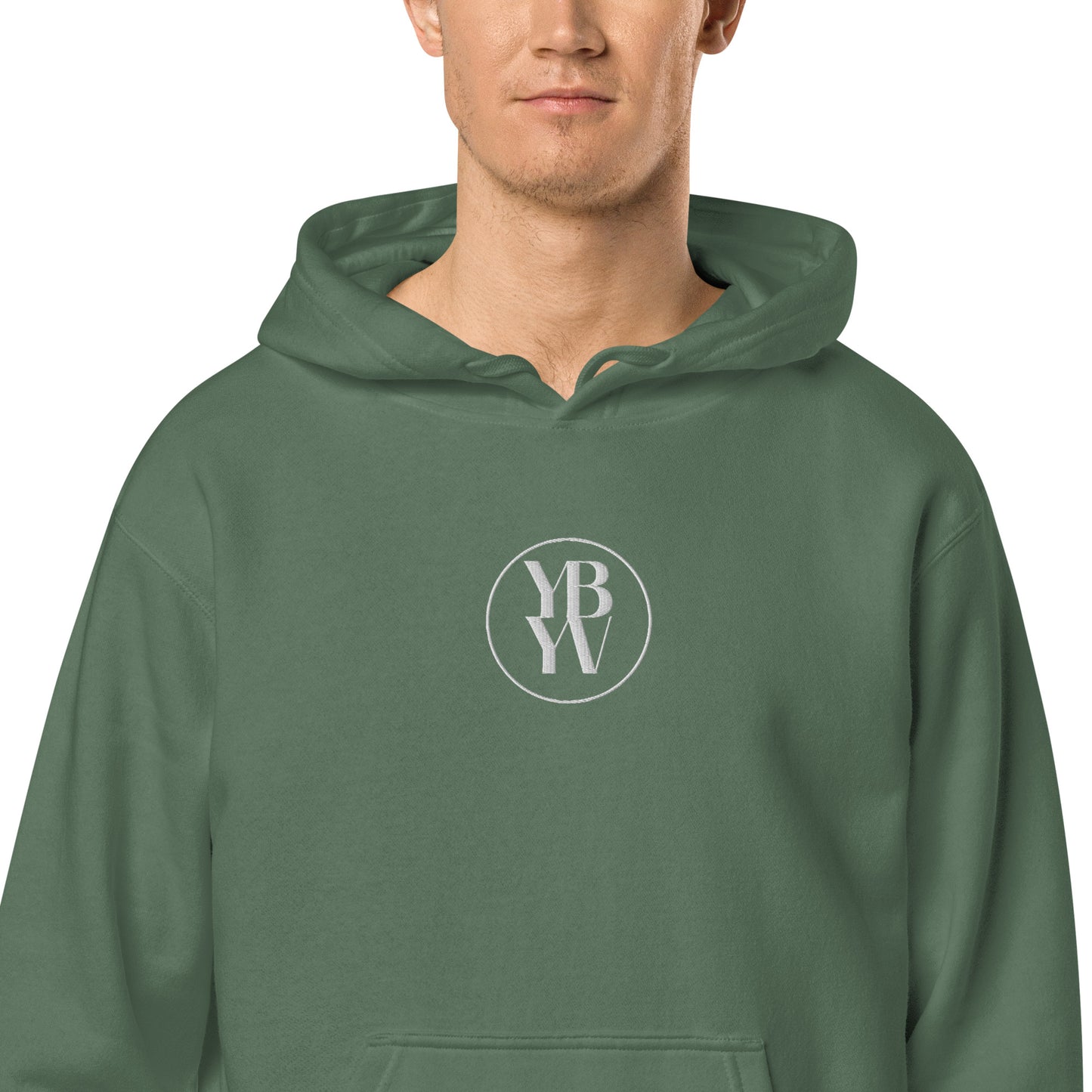 YBYV Unisex Hoodie with Embroidered Circle Logo