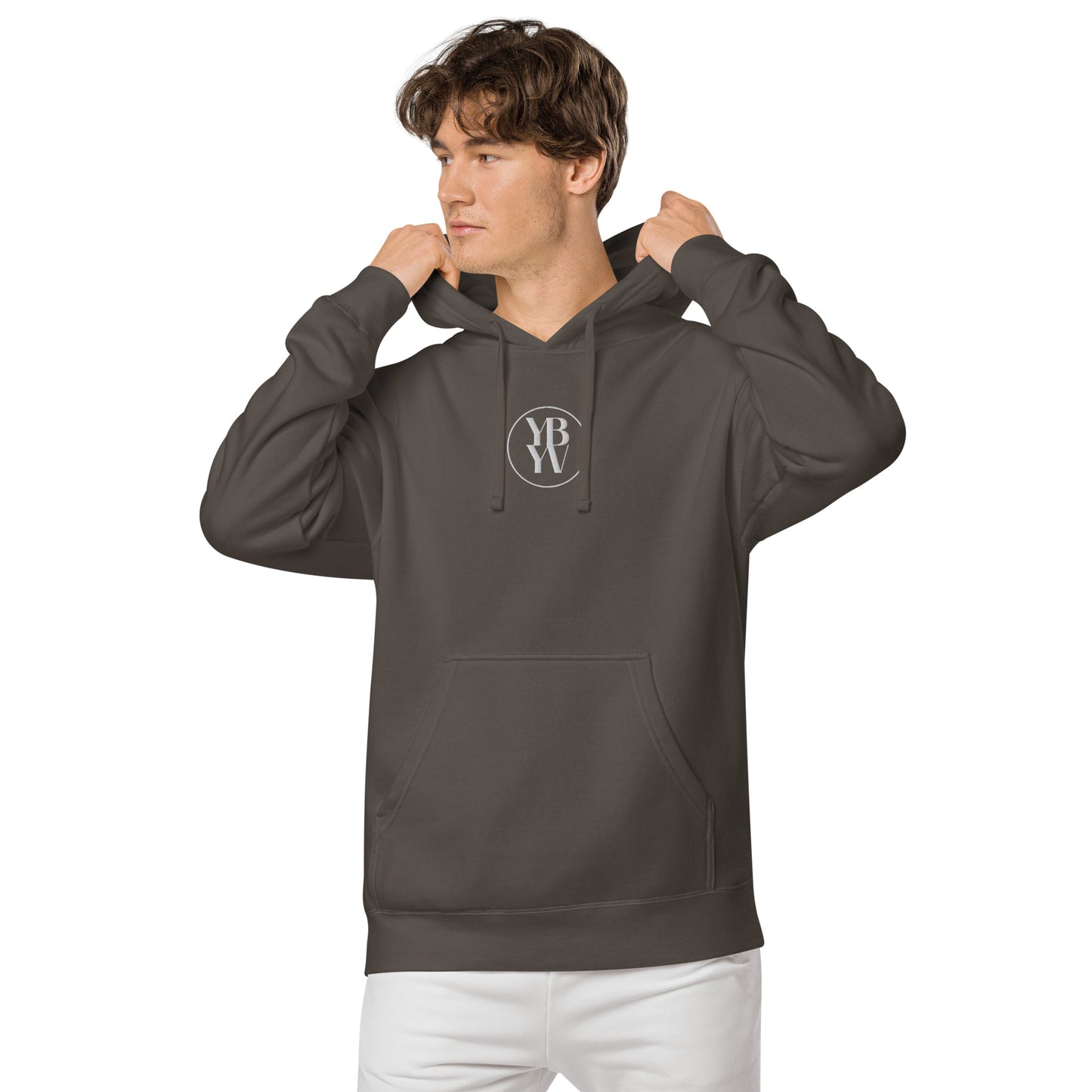 YBYV Unisex Hoodie with Embroidered Circle Logo