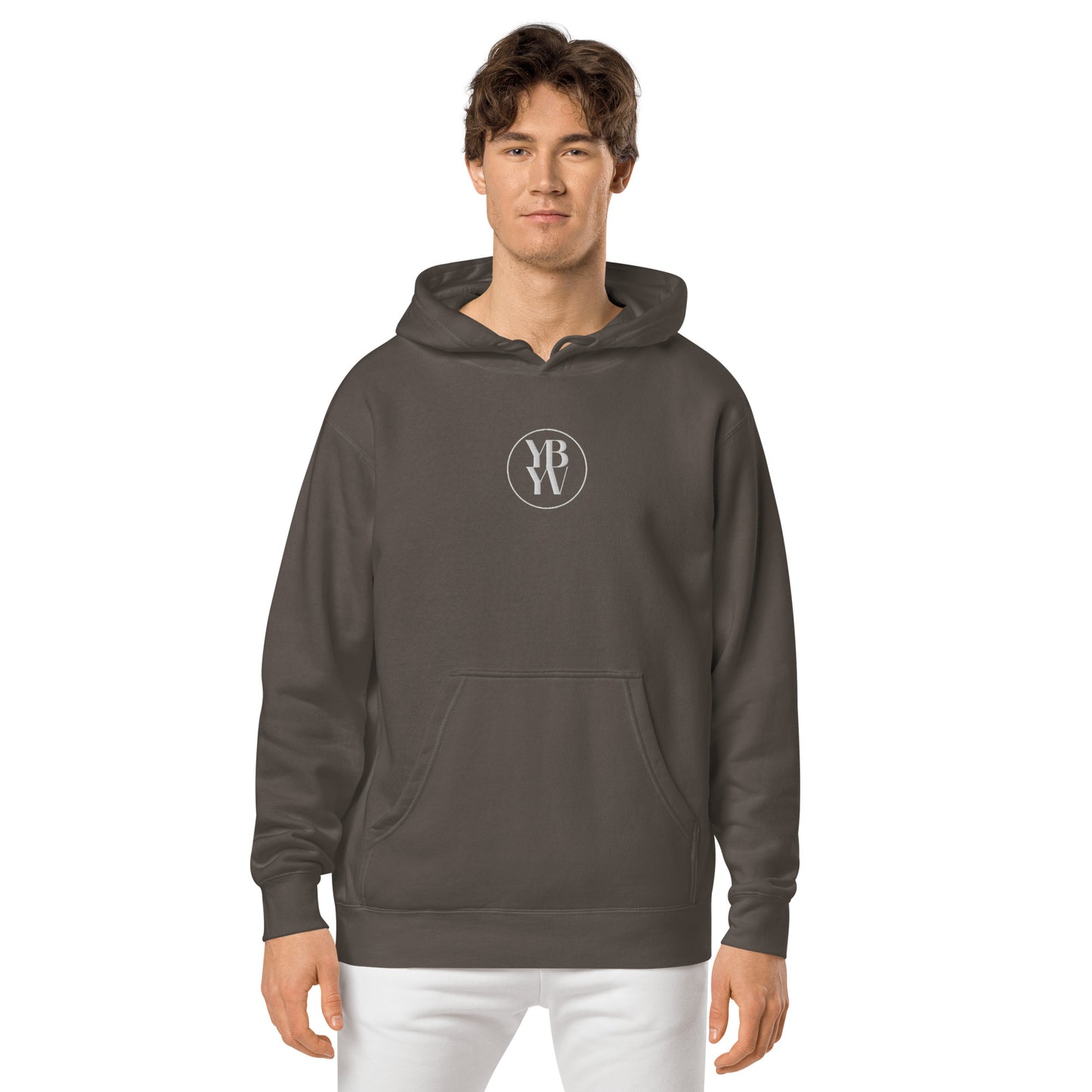 YBYV Unisex Hoodie with Embroidered Circle Logo