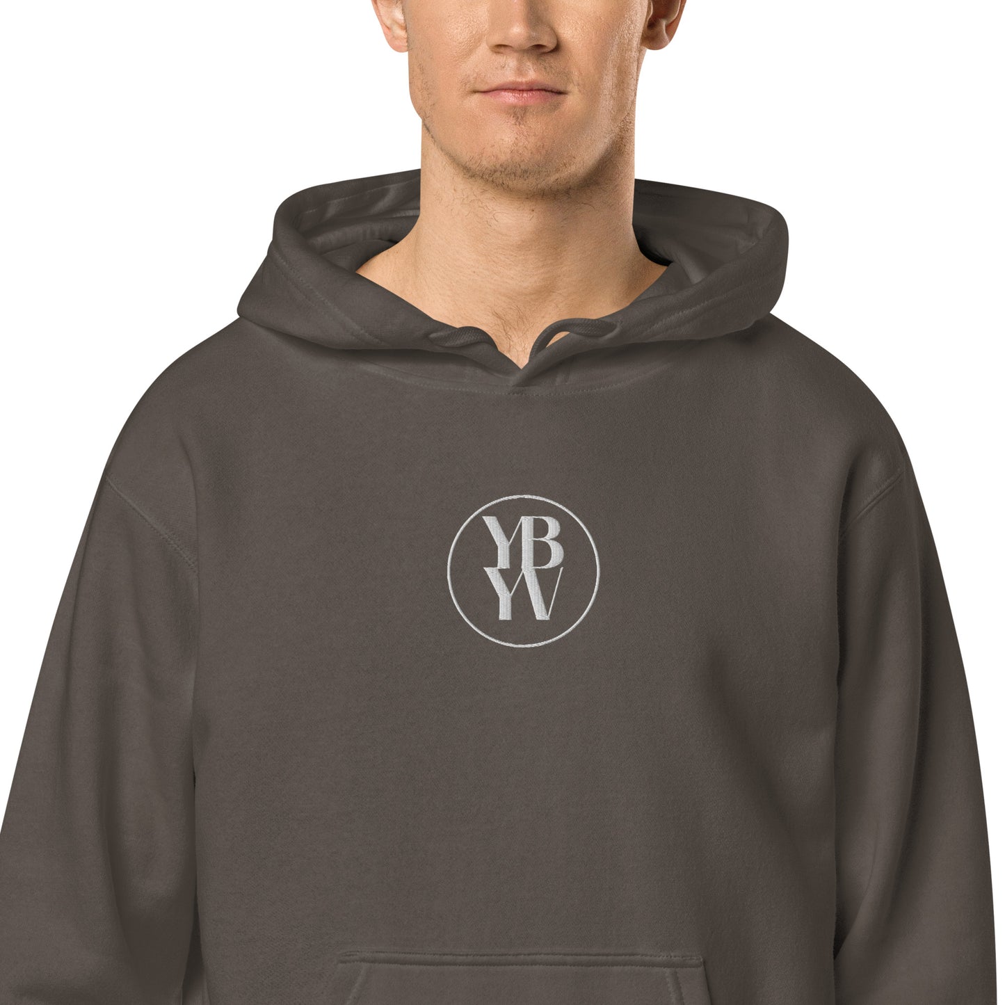 YBYV Unisex Hoodie with Embroidered Circle Logo