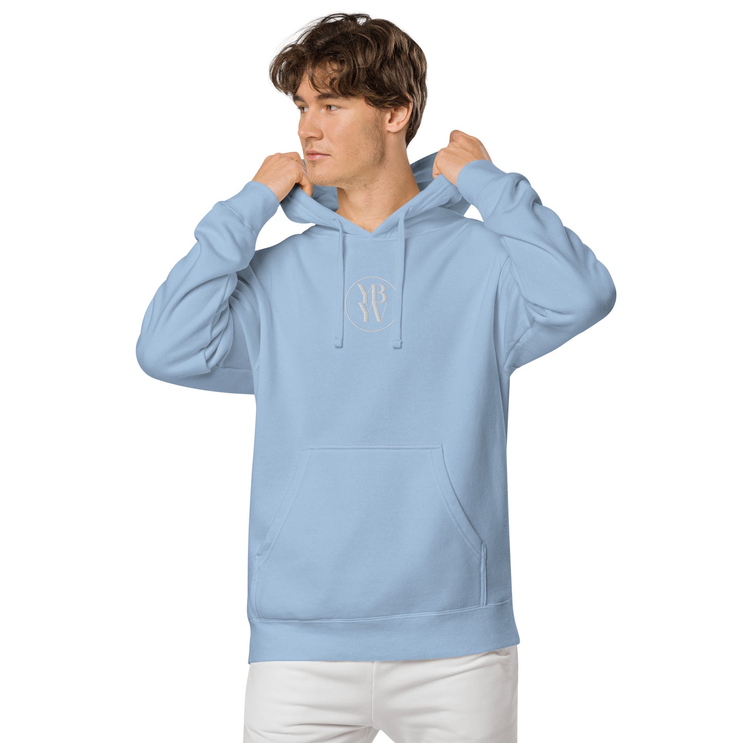 YBYV Unisex Hoodie with Embroidered Circle Logo