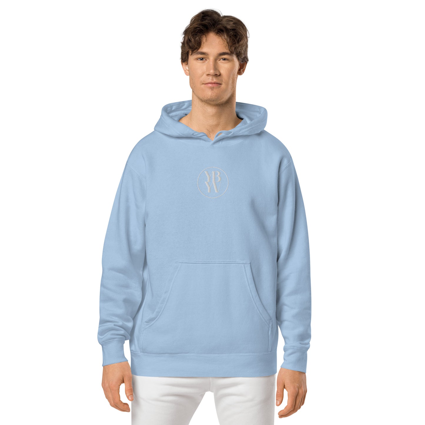 YBYV Unisex Hoodie with Embroidered Circle Logo