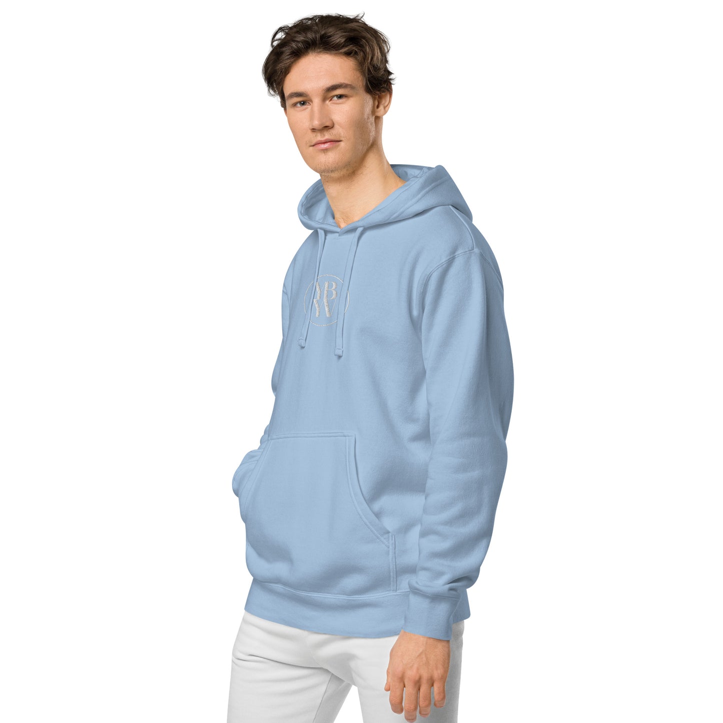 YBYV Unisex Hoodie with Embroidered Circle Logo