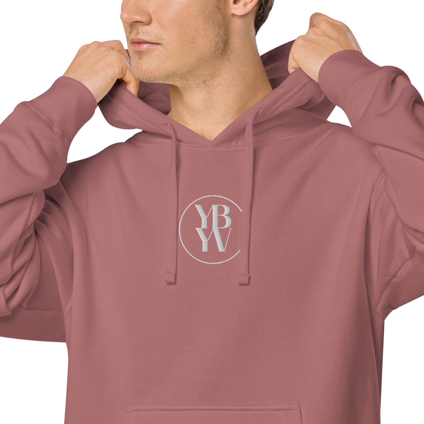 YBYV Unisex Hoodie with Embroidered Circle Logo