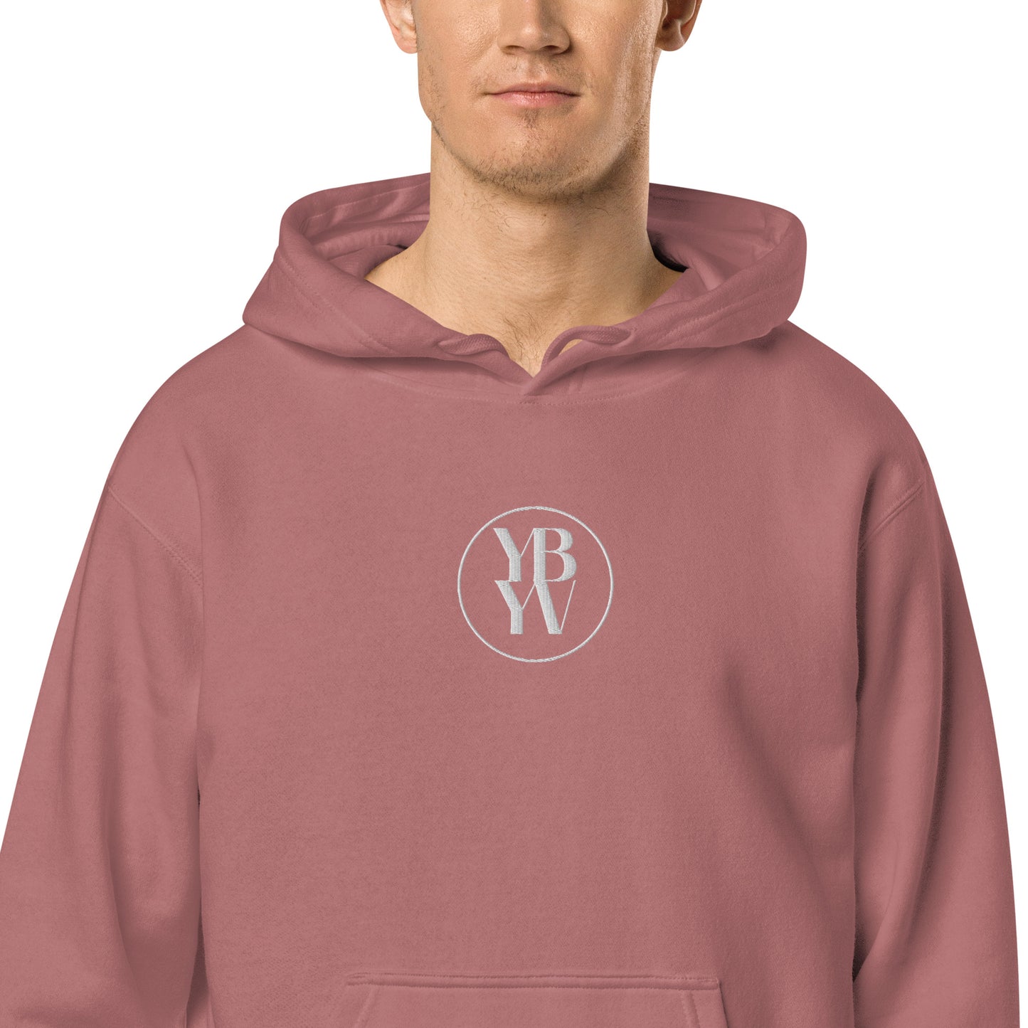 YBYV Unisex Hoodie with Embroidered Circle Logo