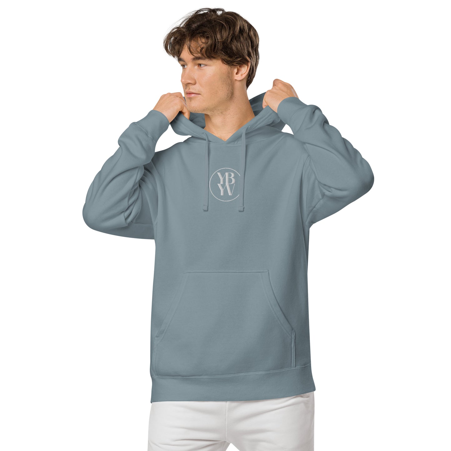 YBYV Unisex Hoodie with Embroidered Circle Logo