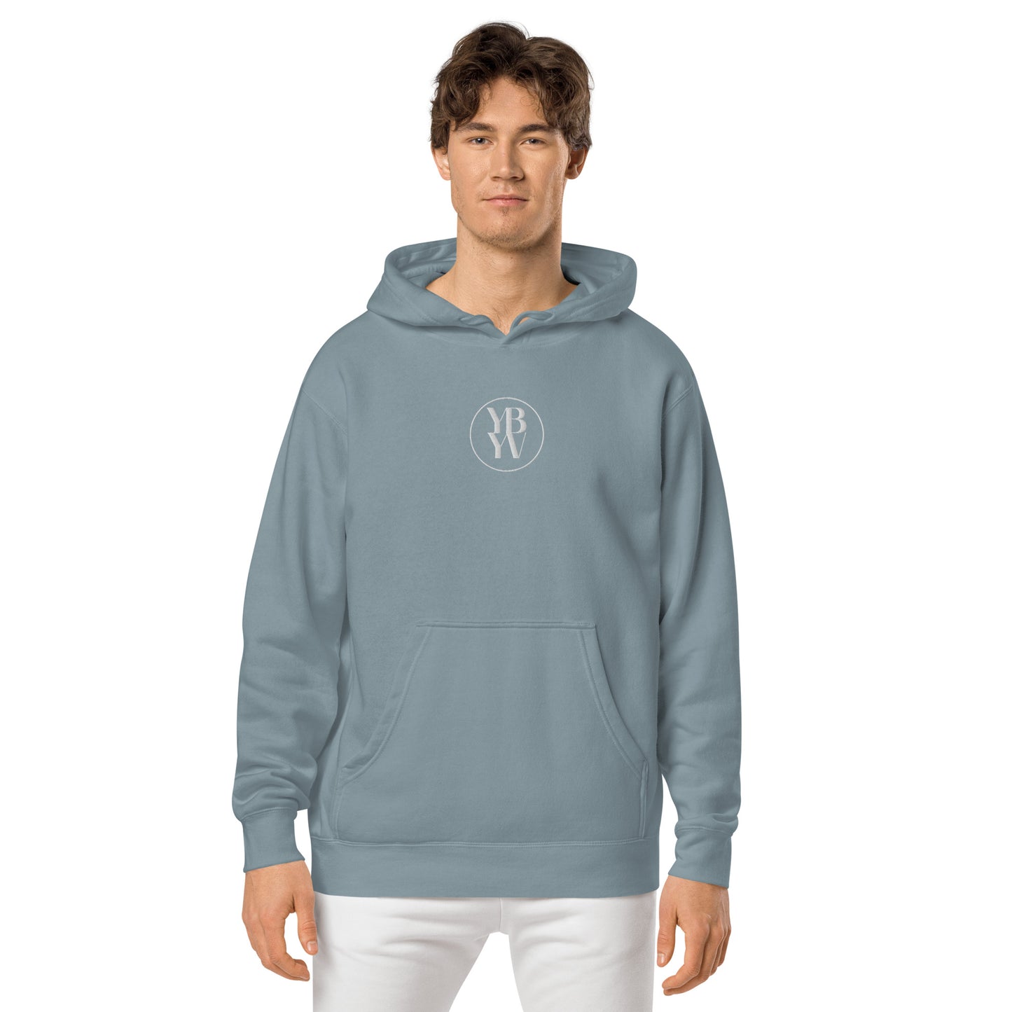 YBYV Unisex Hoodie with Embroidered Circle Logo