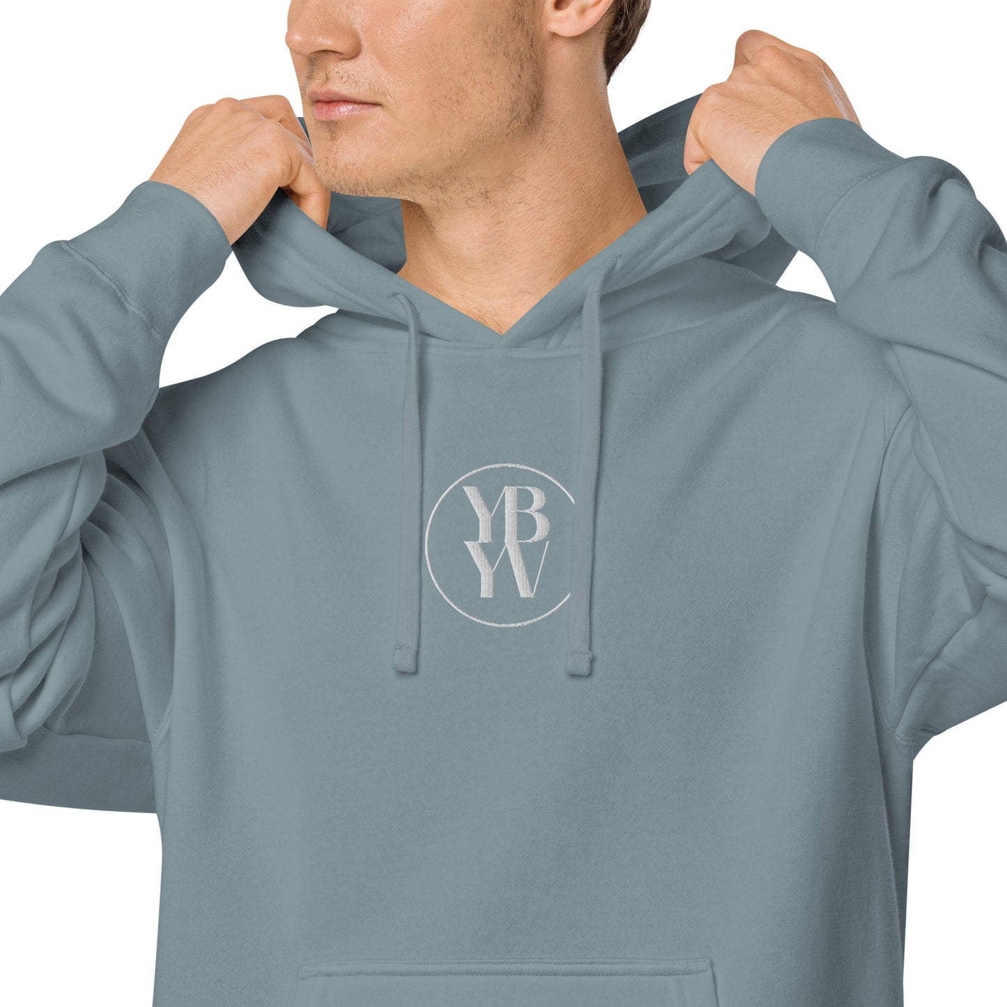 YBYV Unisex Hoodie with Embroidered Circle Logo