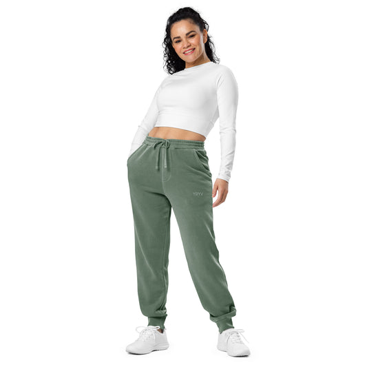 YBYV Unisex Sweatpants with Embroidered Minimalist Logo