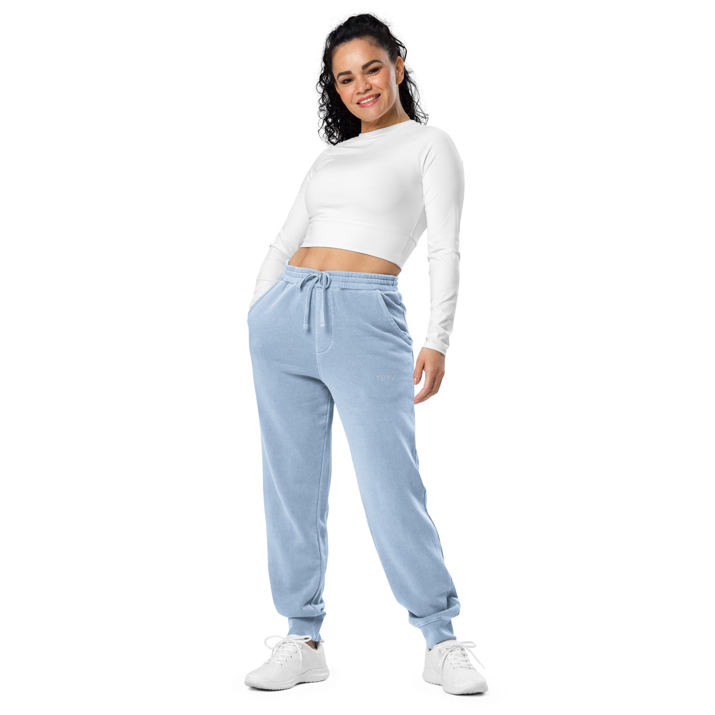 YBYV Unisex Sweatpants with Embroidered Minimalist Logo