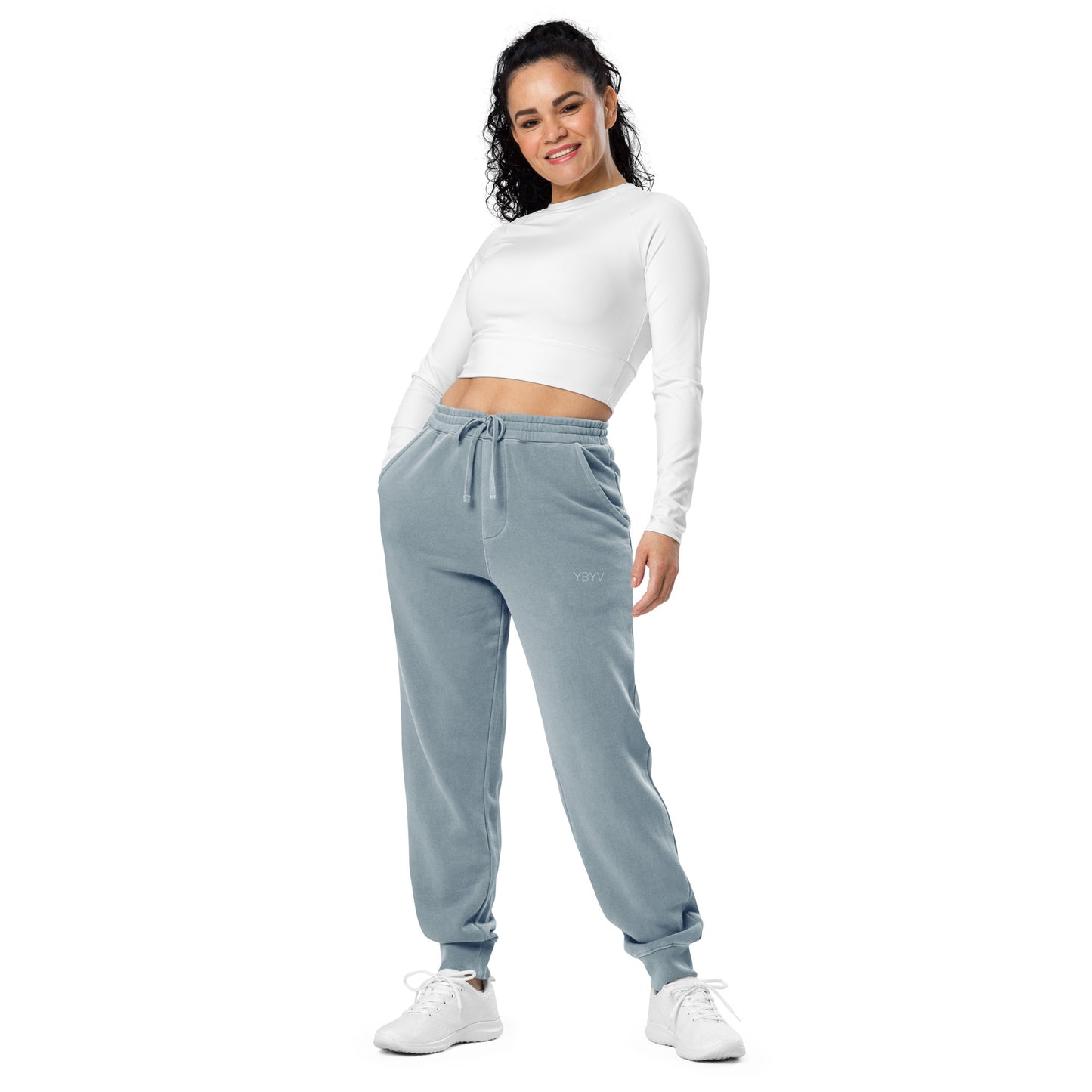 YBYV Unisex Sweatpants with Embroidered Minimalist Logo