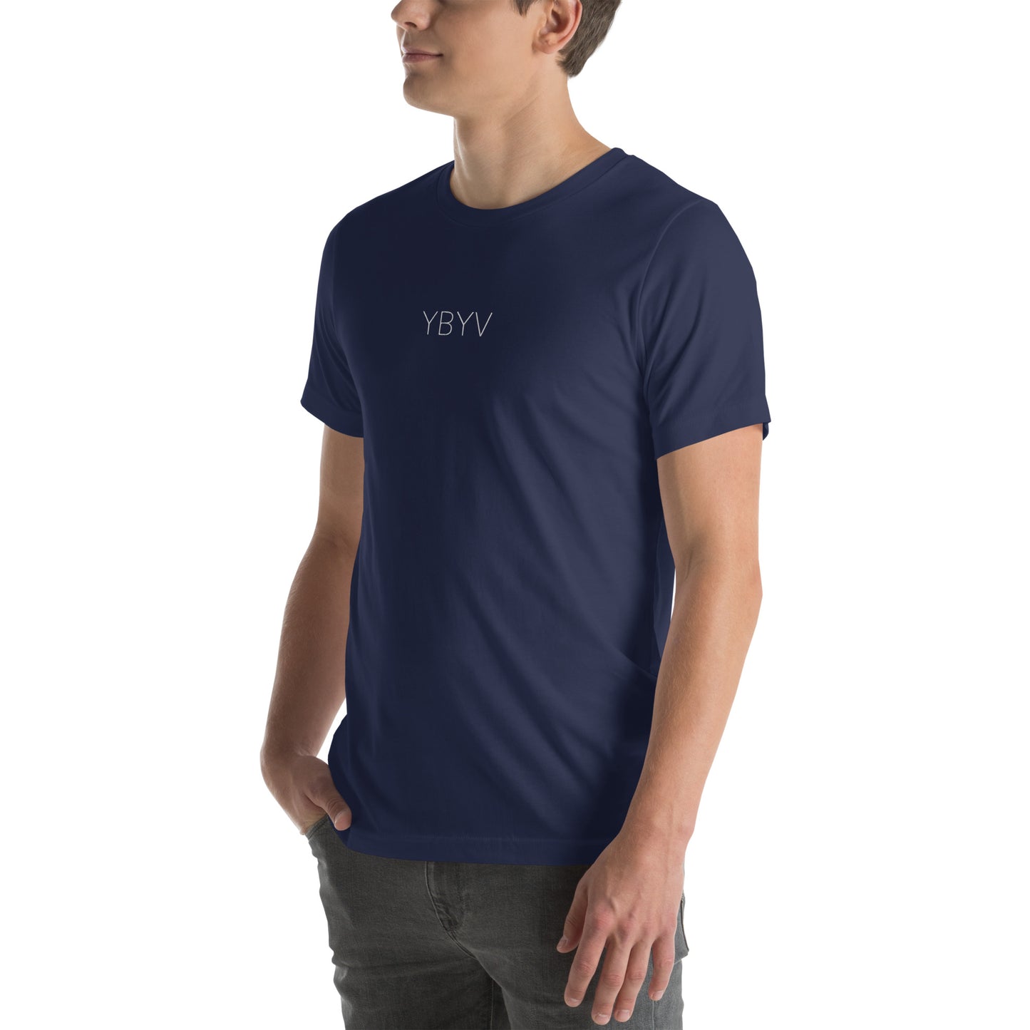 YBYV T-Shirt with Embroidered Minimalist Logo