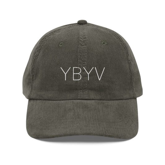 YBYV Vintage Corduroy Cap Minimalist Logo